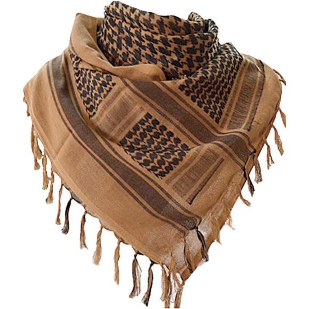 Military Shemagh Tactical Desert Scarf, 100% Cotton Keffiyeh Neck Head